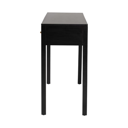 bali & pari - Leah Console Table in Black - Leah-Black-Wooden-3DRW-Console Table view 4