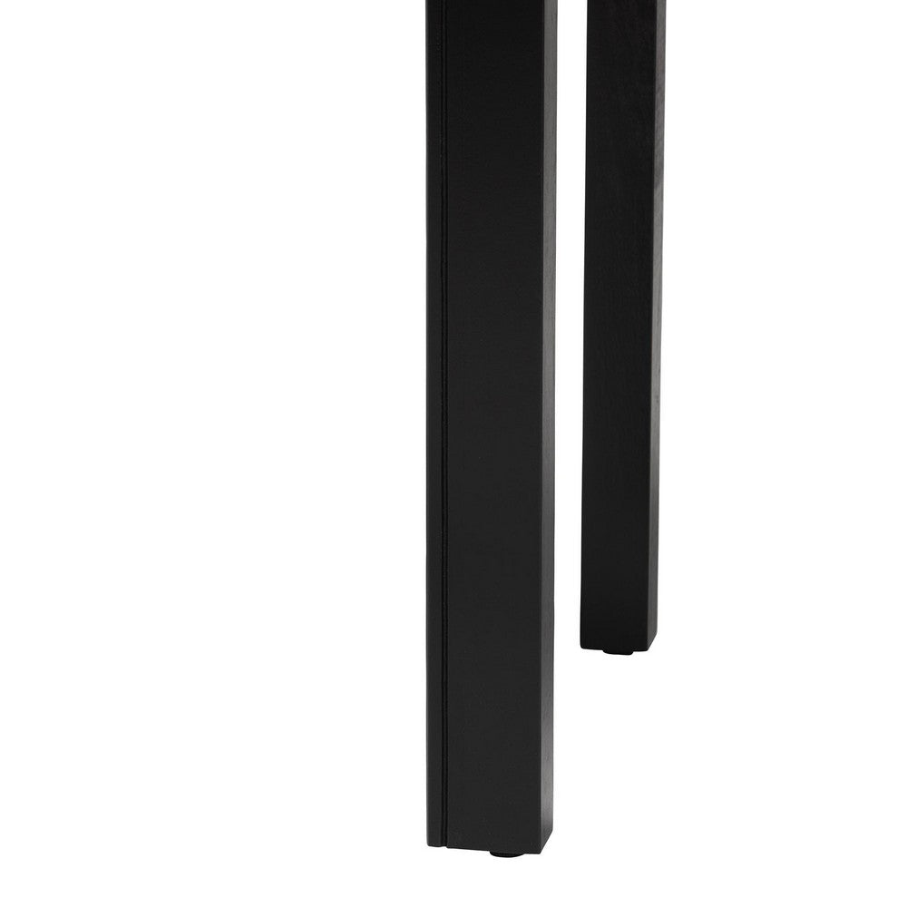 bali & pari - Leah Console Table in Black - Leah-Black-Wooden-3DRW-Console Table view 7
