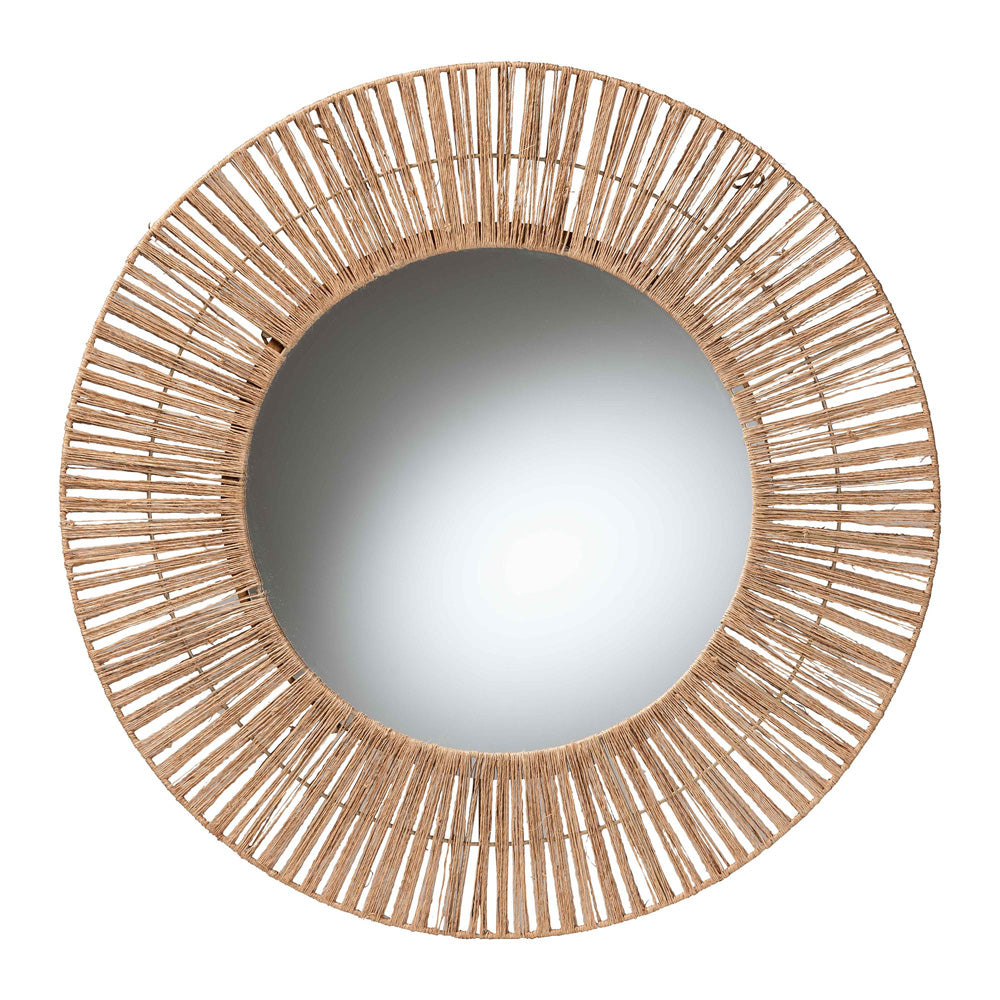 bali & pari - Leala Mirror in Natural Brown - F232-FT30-Jute-Mirror view 1