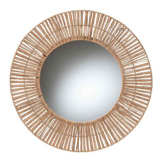 bali & pari - Leala Mirror in Natural Brown - F232-FT30-Jute-Mirror view 1