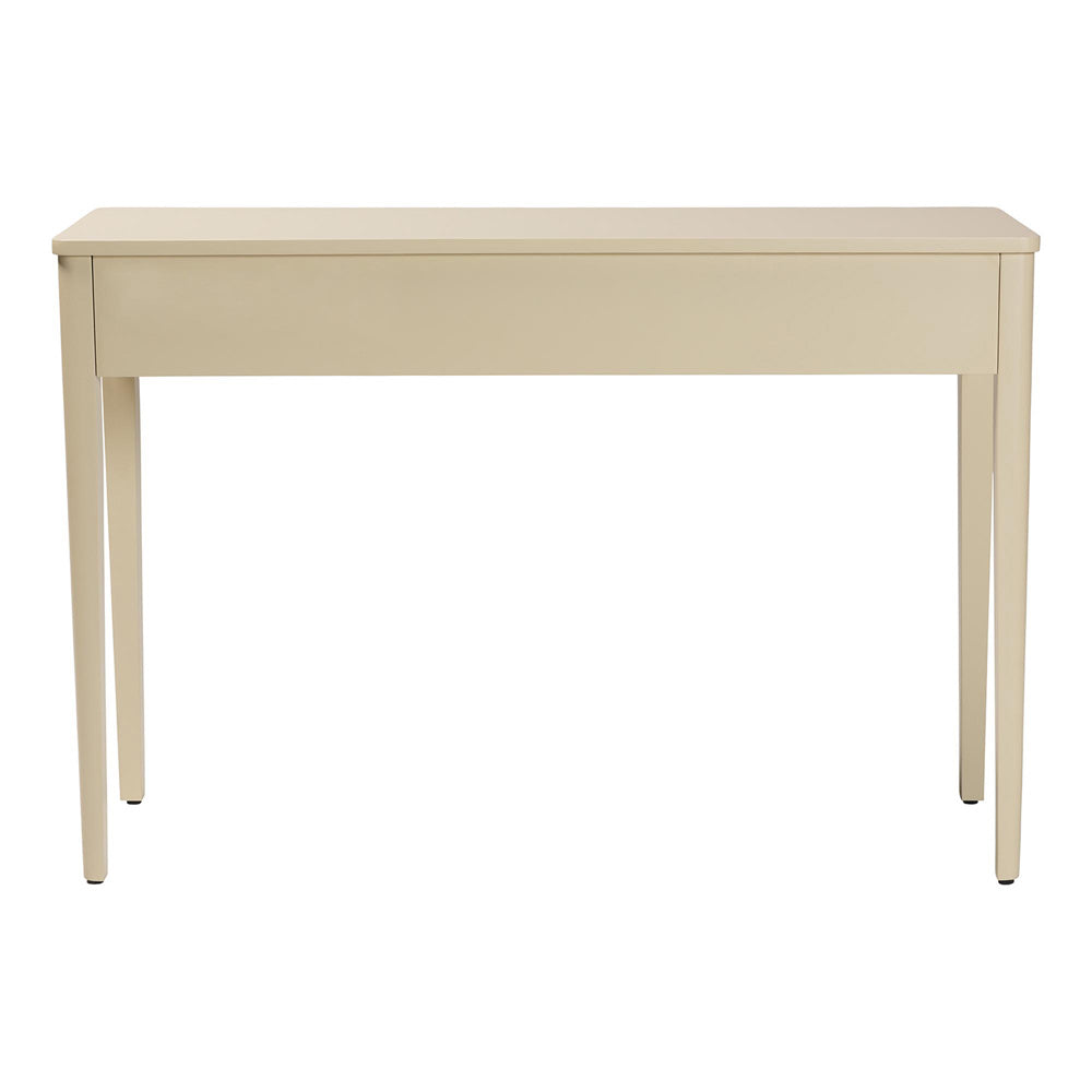 bali & pari - Leeba Console Table in Beige - Leeba-Beige-Wooden-3DRW-Console Table view 5