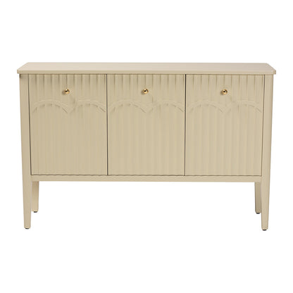 bali & pari - Leeba Sideboard in Beige - Leeba-Beige-Wooden-3DR-Sideboard view 3