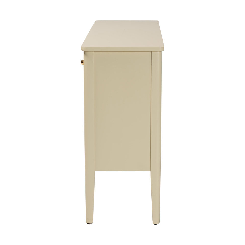 bali & pari - Leeba Sideboard in Beige - Leeba-Beige-Wooden-3DR-Sideboard view 4