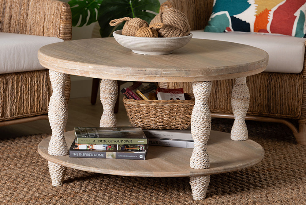 bali & pari - Lejane Coffee Table - MD-39956-White Wash Rustic-Wood-KD/Box-CT view 5