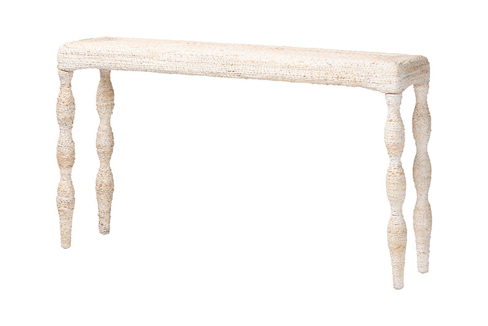 bali & pari - Lejane Console Table - MD-39958-White Wash Rustic-Wood-KD/Box-CST view 1