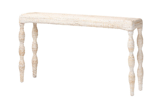 bali & pari - Lejane Console Table - MD-39958-White Wash Rustic-Wood-KD/Box-CST view 1