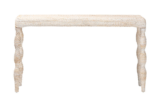 bali & pari - Lejane Console Table - MD-39958-White Wash Rustic-Wood-KD/Box-CST view 2