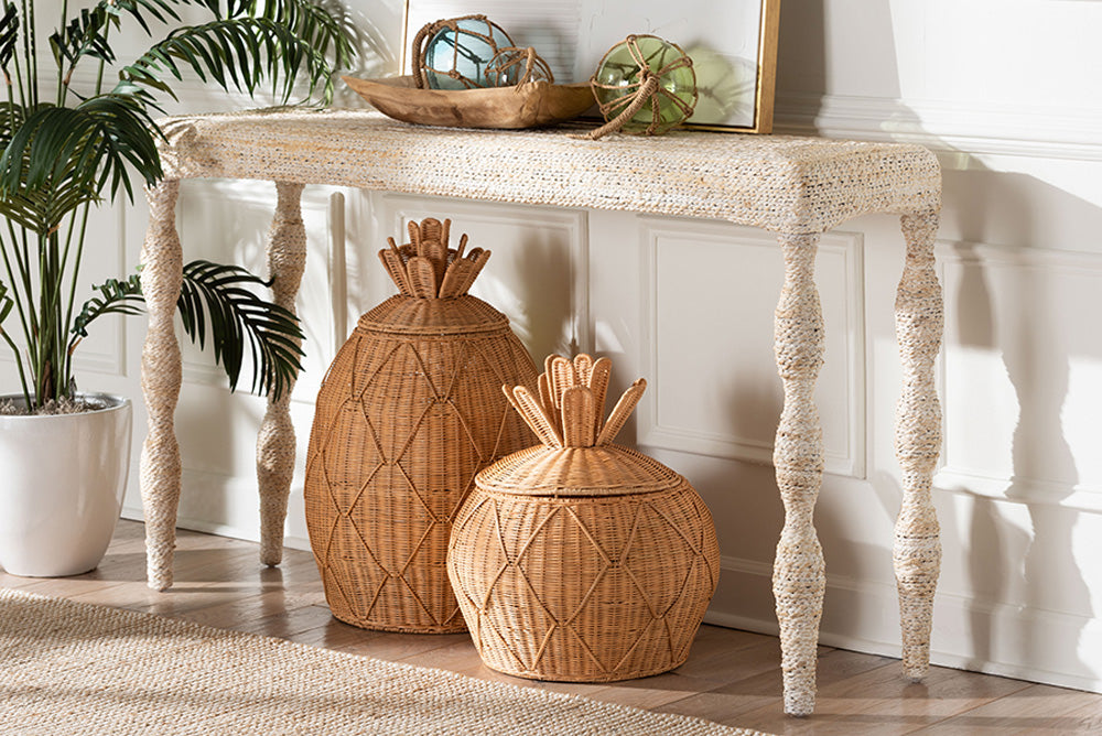 bali & pari - Lejane Console Table - MD-39958-White Wash Rustic-Wood-KD/Box-CST view 5