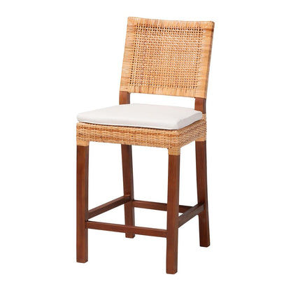 bali & pari - Lesia Dining Chair in Light Honey/Walnut Brown - Lesia-MDN-Mahogany-Cushion-CS view 1