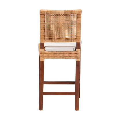 bali & pari - Lesia Dining Chair in Light Honey/Walnut Brown - Lesia-MDN-Mahogany-Cushion-CS view 4