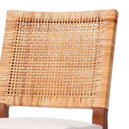 bali & pari - Lesia Dining Chair in Light Honey/Walnut Brown - Lesia-MDN-Mahogany-Cushion-CS view 6