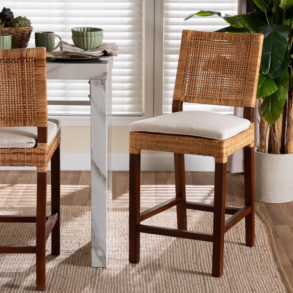 bali & pari - Lesia Dining Chair in Light Honey/Walnut Brown - Lesia-MDN-Mahogany-Cushion-CS view 8