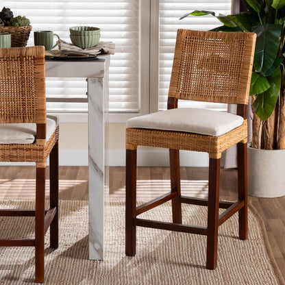 bali & pari - Lesia Dining Chair in Light Honey/Walnut Brown - Lesia-MDN-Mahogany-Cushion-CS view 8
