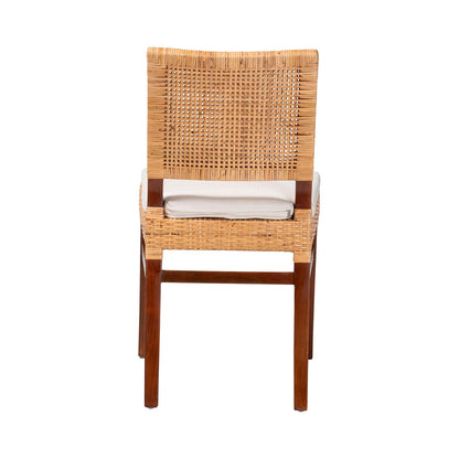 bali & pari - Lesia Dining Chair in Light Honey/Walnut Brown - Lesia-MDN-Mahogany-Cushion-DC view 4