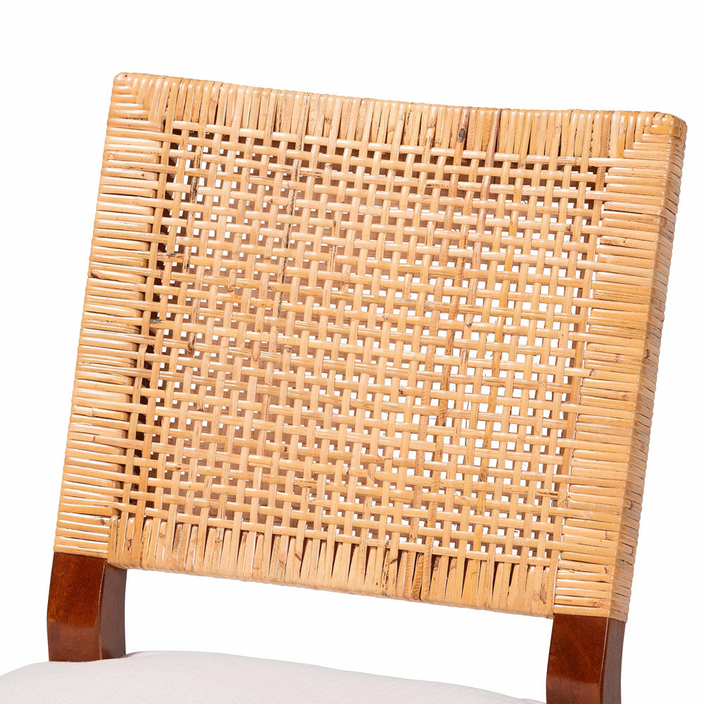 bali & pari - Lesia Dining Chair in Light Honey/Walnut Brown - Lesia-MDN-Mahogany-Cushion-DC view 5