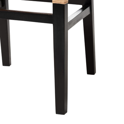 bali & pari - LesiaDining Chair in Natural Rattan/Espresso Brown - Lesia-MDN-Dark Brown-Cushion-DC view 6