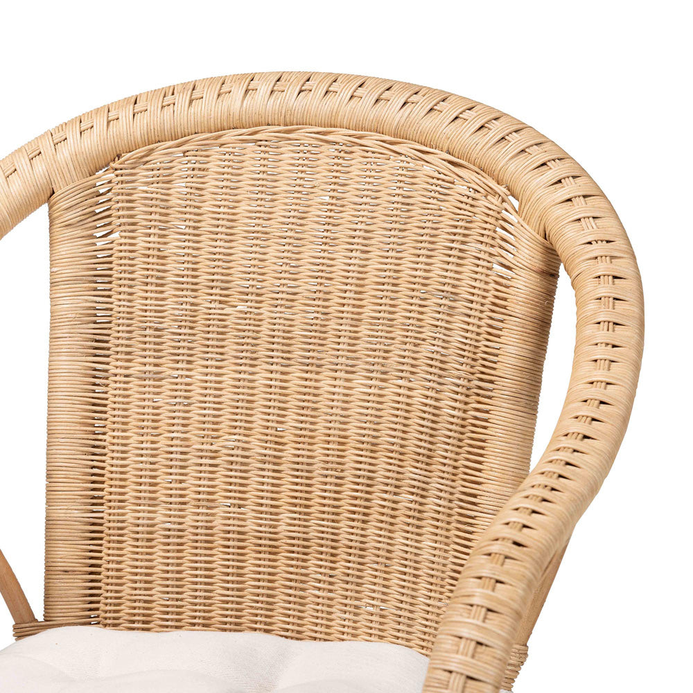 bali & pari - Liam Dining Set in Light Honey - Liam-Light Honey Rattan-5PC Dining Set view 5