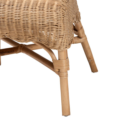 bali & pari - Liam Dining Set in Light Honey - Liam-Light Honey Rattan-5PC Dining Set view 6