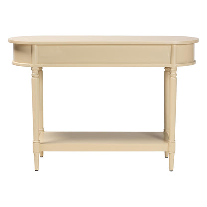 bali & pari - Liba Console Table in Biscotti Beige - Liba-Beige-Wooden-3DRW-Console Table view 5