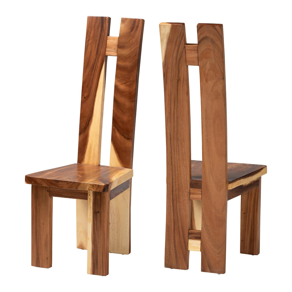 bali & pari - Lin Set of 2 Dining Chairs in Natural - Lin-Natural/Wooden-DC view 1
