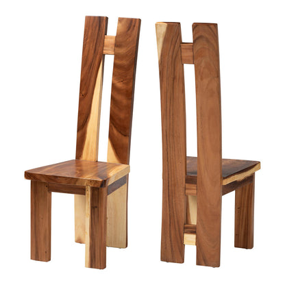 bali & pari - Lin Set of 2 Dining Chairs in Natural - Lin-Natural/Wooden-DC view 1