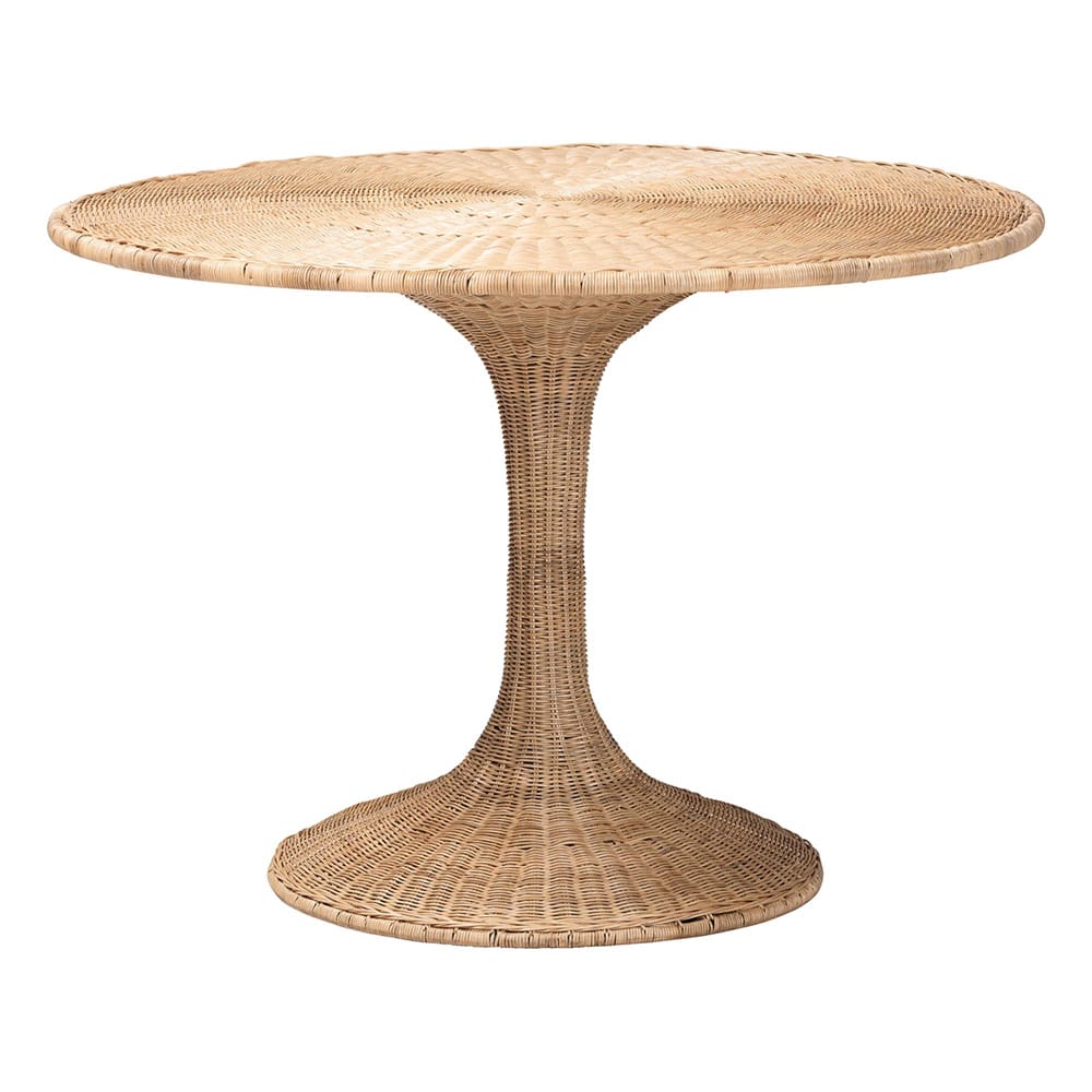 bali & pari - Linda Dining Set in Light Honey - Linda-Light Honey Rattan-5PC Dining Set view 3