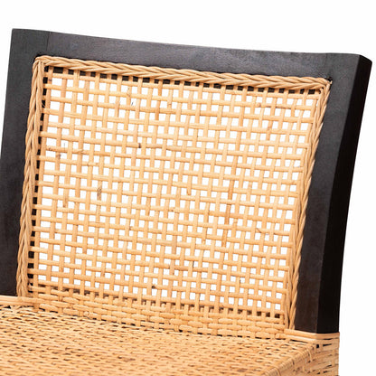 bali & pari - Lingga Counter Stool in Dark Brown/Natural Brown - Lingga-Mahogany-CS view 5