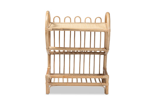 bali & pari - Liora Shelving Unit - RBS009-Rattan-Shelf view 2