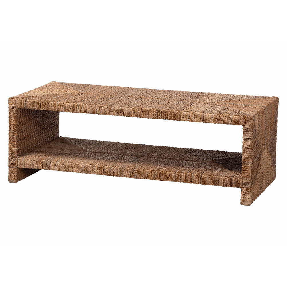 bali & pari - Liza Coffee Table in Natural Brown - LIZZA-Seagrass-Coffee Table view 1
