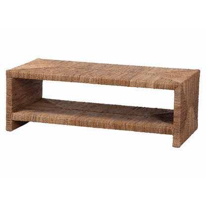 bali & pari - Liza Coffee Table in Natural Brown - LIZZA-Seagrass-Coffee Table view 1