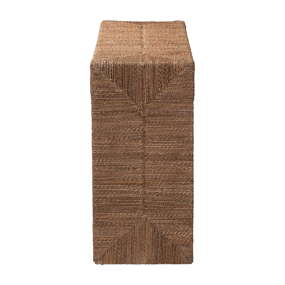 bali & pari - Liza Console Table in Natural Seagrass - LIZZA-Seagrass-Console Table view 3