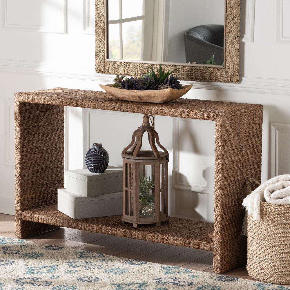 bali & pari - Liza Console Table in Natural Seagrass - LIZZA-Seagrass-Console Table view 6