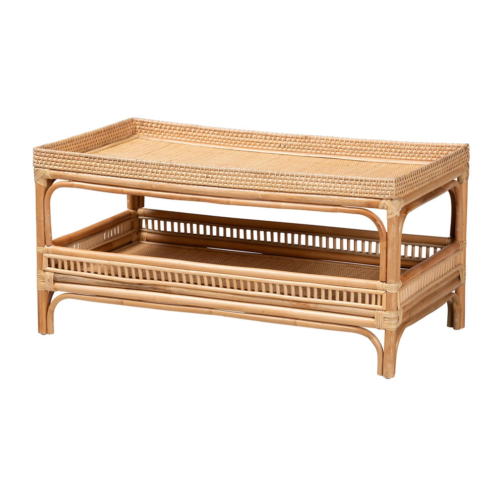 bali & pari - Lombok Coffee Table in Natural - Lombok-Natural Rattan-CT view 1