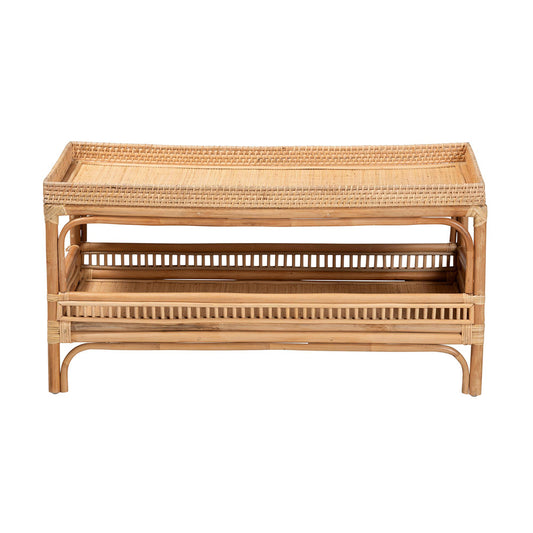 bali & pari - Lombok Coffee Table in Natural - Lombok-Natural Rattan-CT view 2