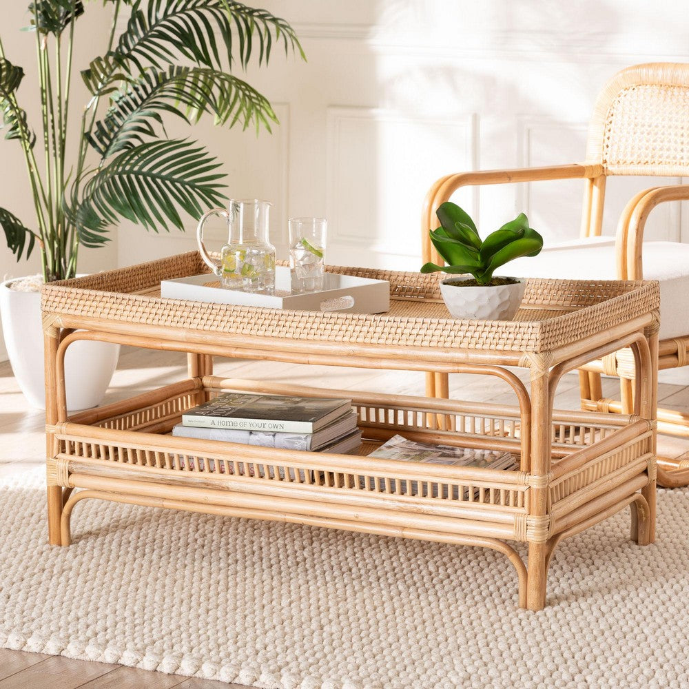 bali & pari - Lombok Coffee Table in Natural - Lombok-Natural Rattan-CT view 7