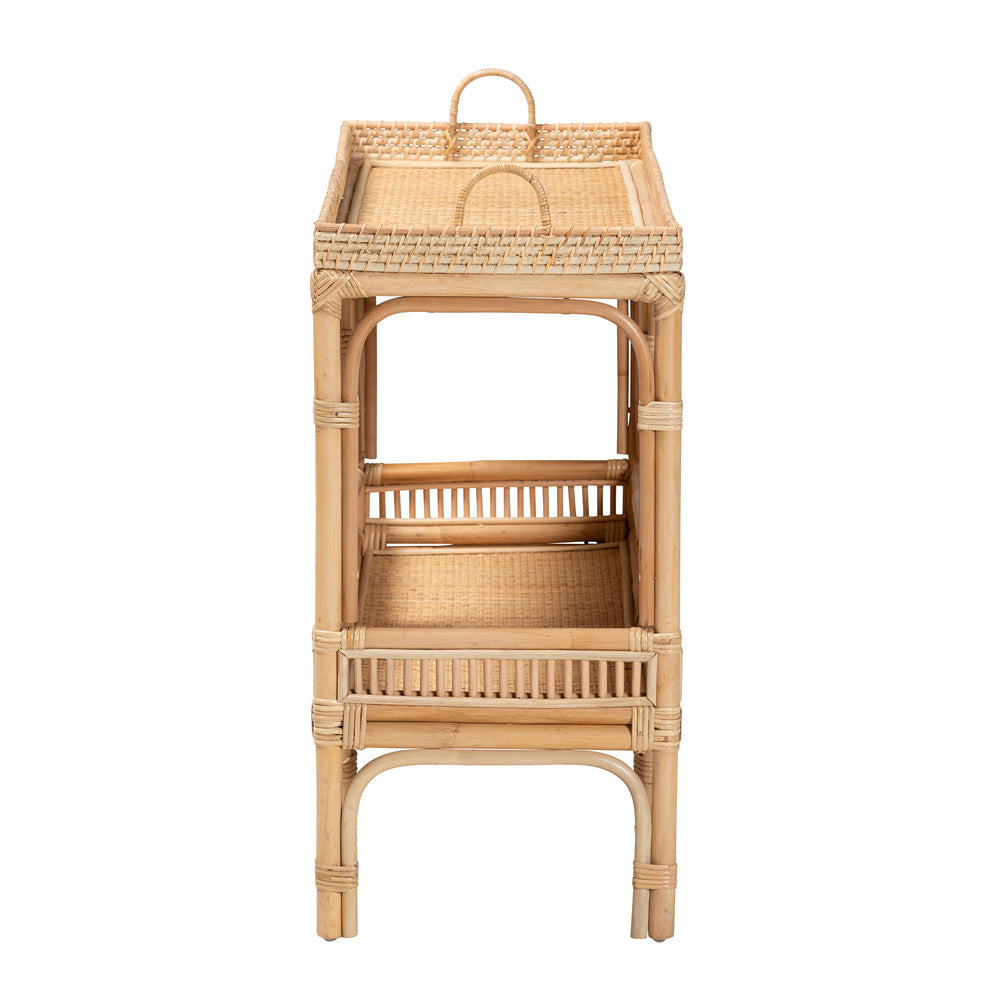 bali & pari - Lombok Console Table in Natural Brown - Lombok-Rattan-Console Table view 3
