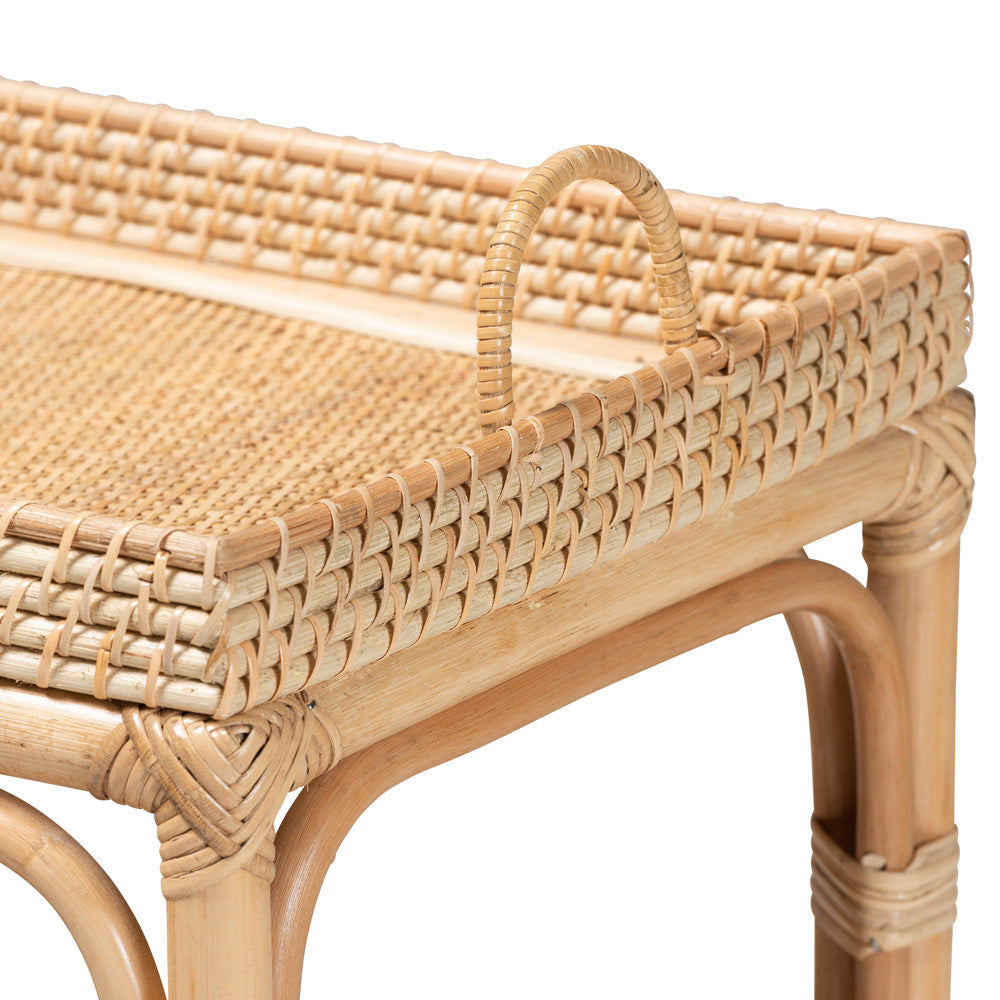 bali & pari - Lombok Console Table in Natural Brown - Lombok-Rattan-Console Table view 4