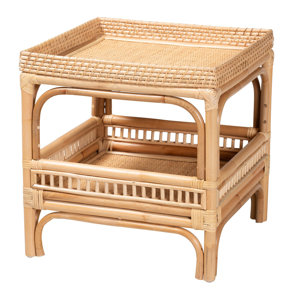 bali & pari - Lombok End Table in Natural - Lombok-Natural Rattan-ET view 1