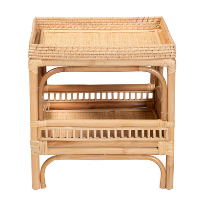 bali & pari - Lombok End Table in Natural - Lombok-Natural Rattan-ET view 2