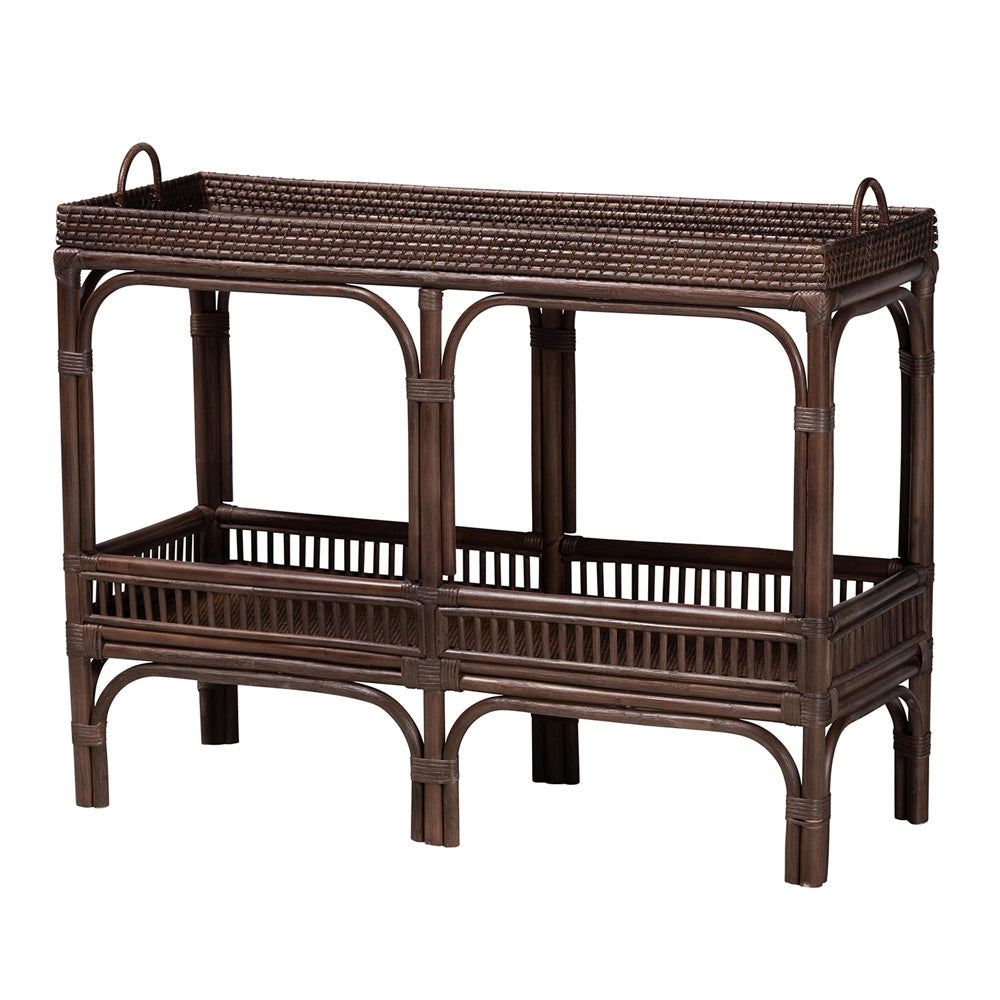 bali & pari - LombokConsole Table in Coffee Bean - Lombok-Rattan-Coffee Bean-Console Table view 1