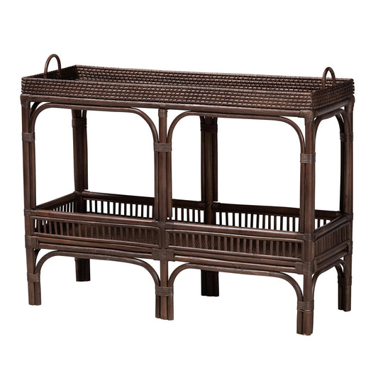 bali & pari - LombokConsole Table in Coffee Bean - Lombok-Rattan-Coffee Bean-Console Table view 1