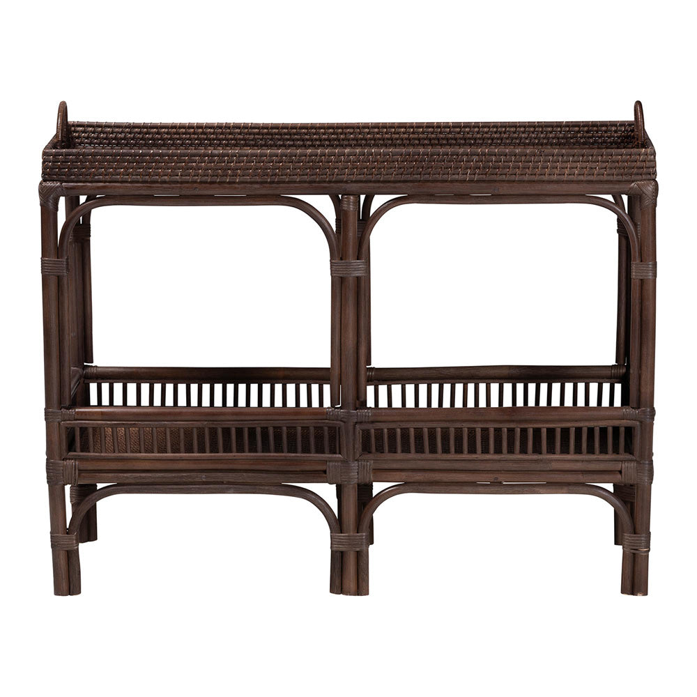 bali & pari - LombokConsole Table in Coffee Bean - Lombok-Rattan-Coffee Bean-Console Table view 2