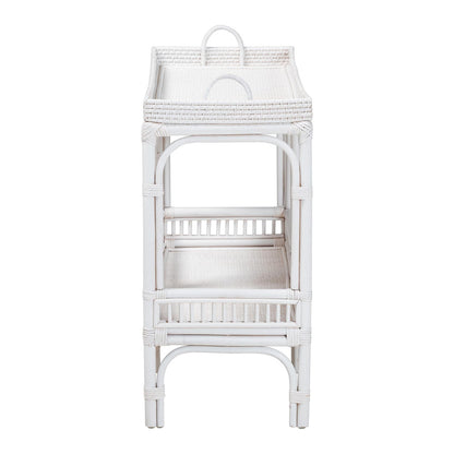 bali & pari - LombokConsole Table in White - Lombok-Rattan-White-Console Table view 3