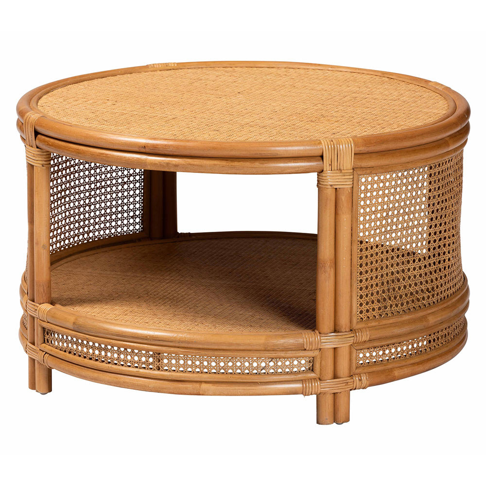 bali & pari - Louis Coffee Table in Light Honey - Auro-Light Honey Rattan-CT view 1