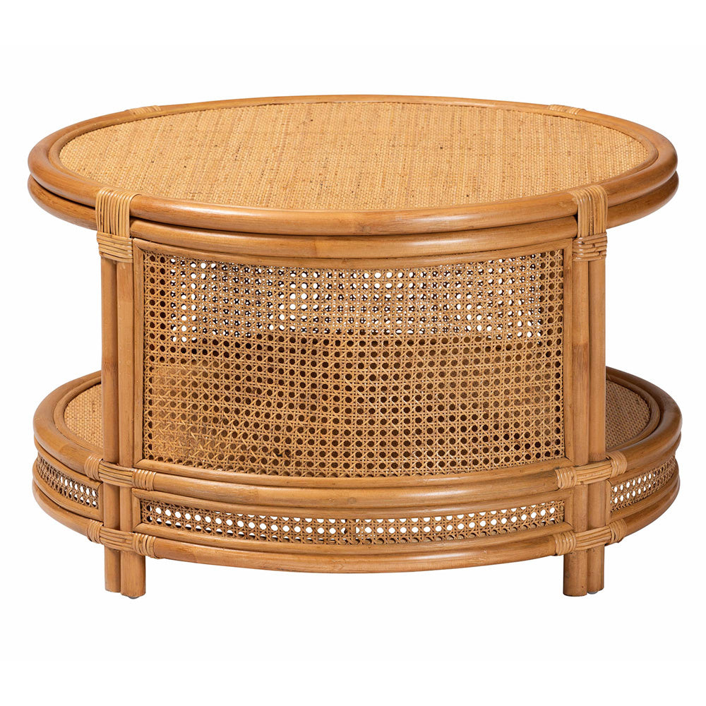 bali & pari - Louis Coffee Table in Light Honey - Auro-Light Honey Rattan-CT view 3