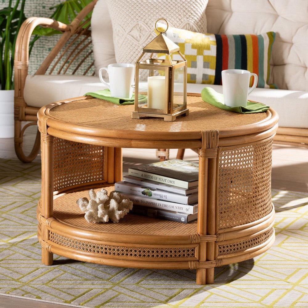 bali & pari - Louis Coffee Table in Light Honey - Auro-Light Honey Rattan-CT view 8