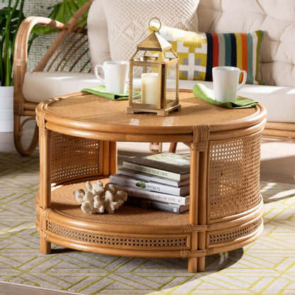 bali & pari - Louis Coffee Table in Light Honey - Auro-Light Honey Rattan-CT view 8