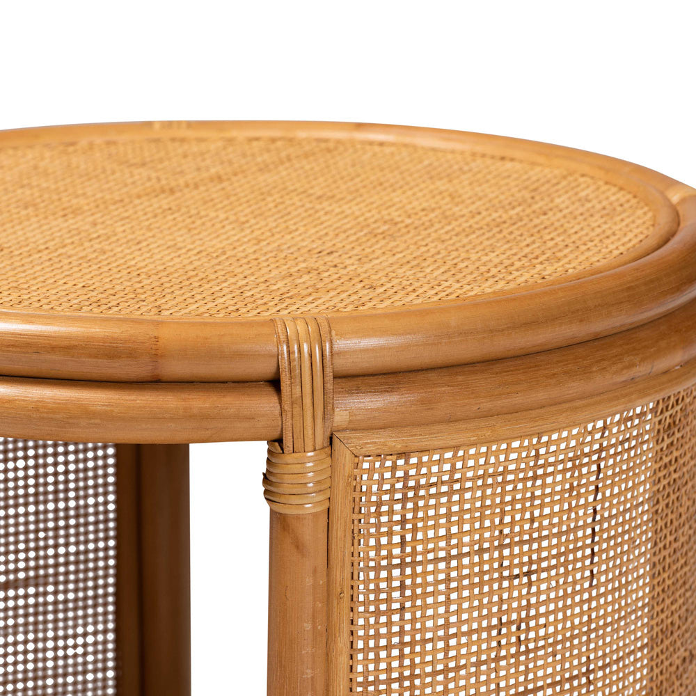 bali & pari - Louis End Table in Light Honey - Louis-Light Honey Rattan-ET view 4