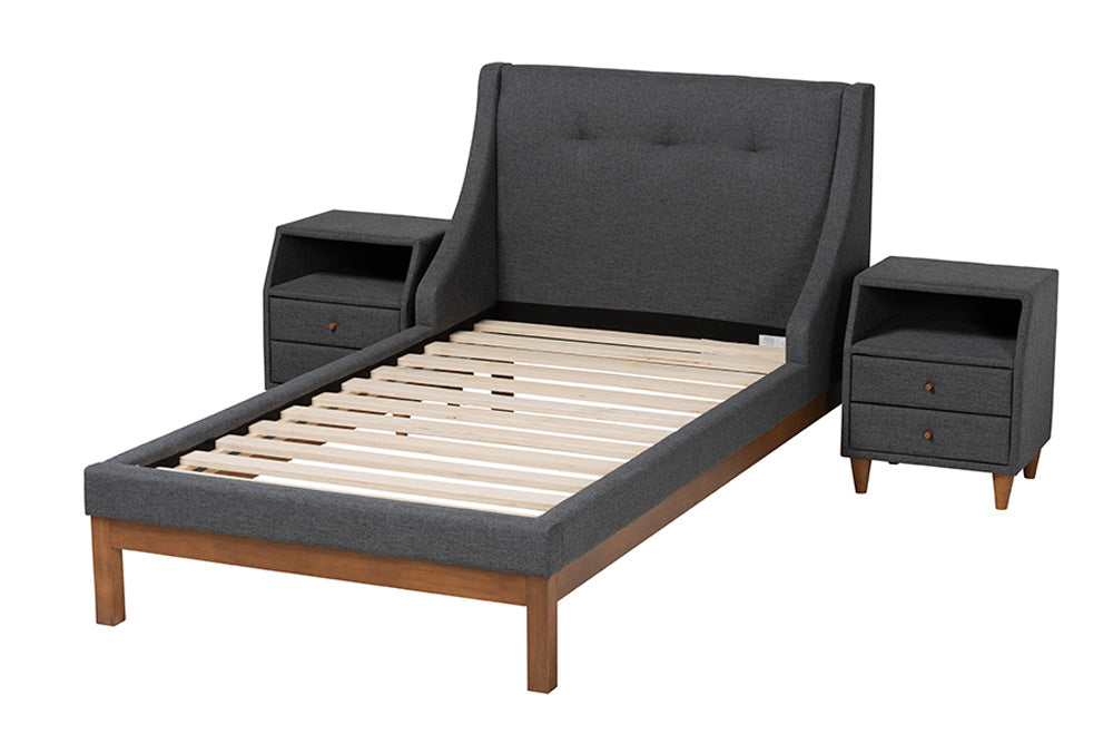 bali & pari - Louvain Twin Bedroom Set - BBT6696-Dark Grey-Twin-3PC Set view 2