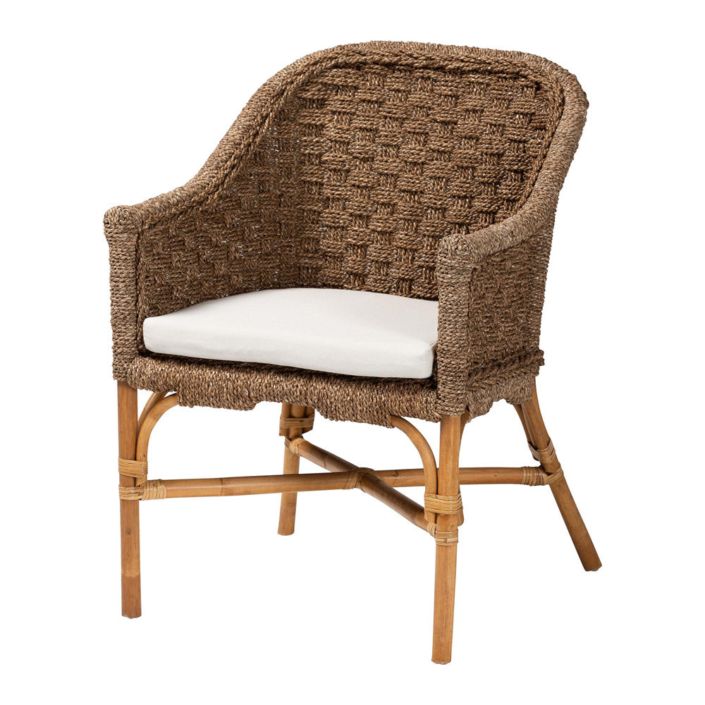 bali & pari - Luis Chair in Natural Seagrass/Natural - SC661SG-Luis-Light Brown Seagrass-CC view 1